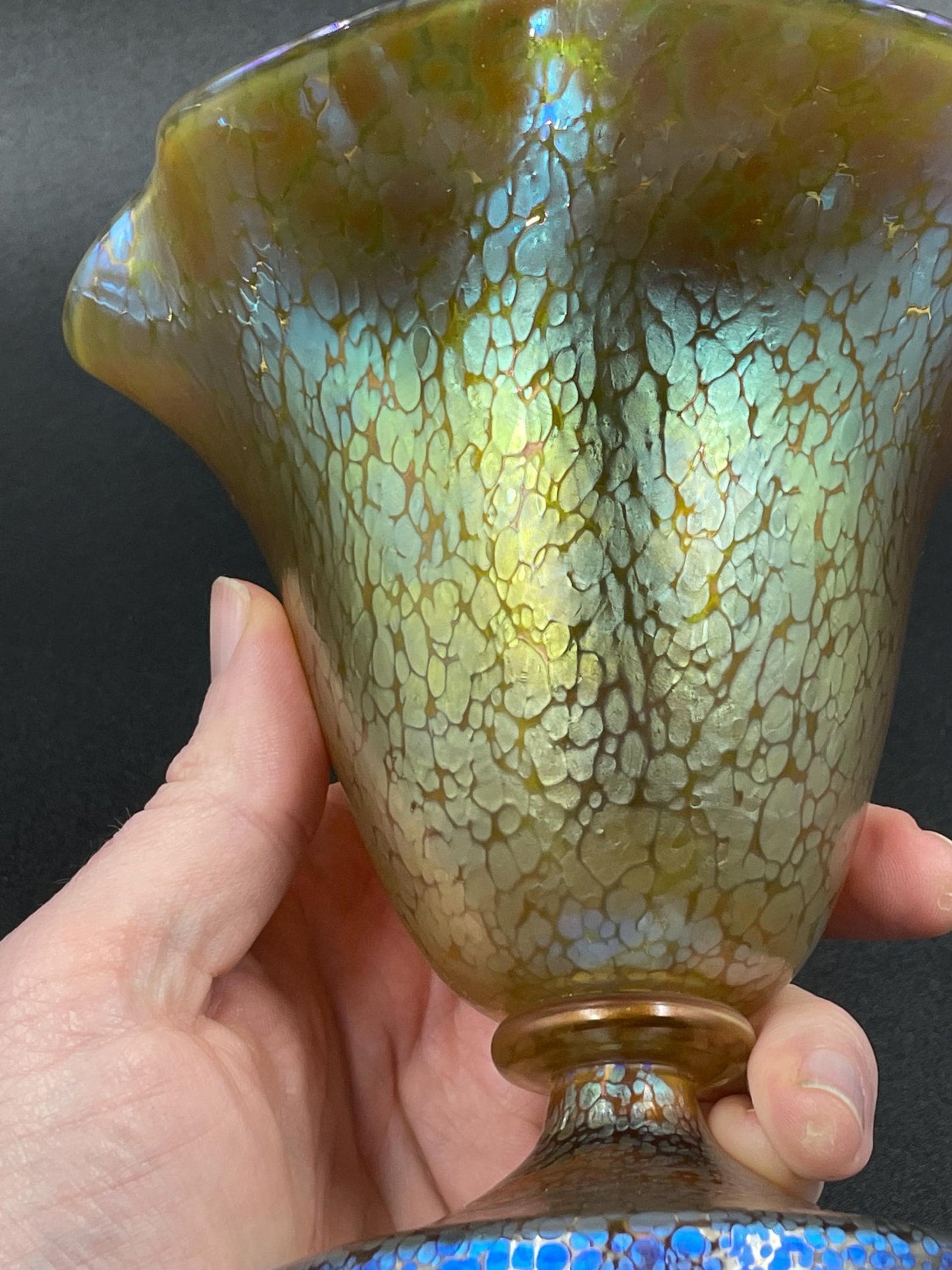 Loetz Candia Papillon Vase, Czech Art Glass Vase