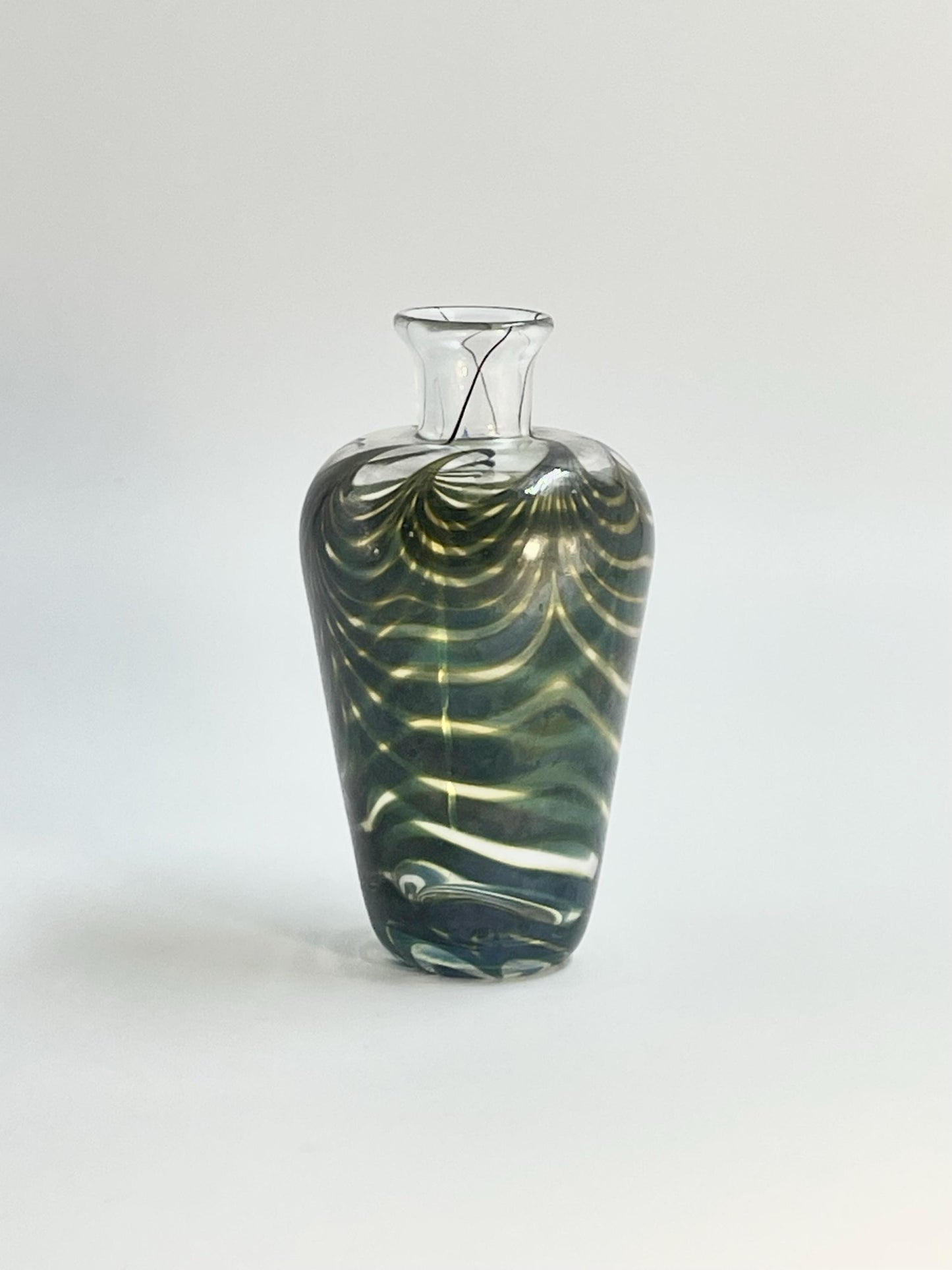 Signed Robert Held Skookum Art Glass Vase, 1980s Canadian Art Glass