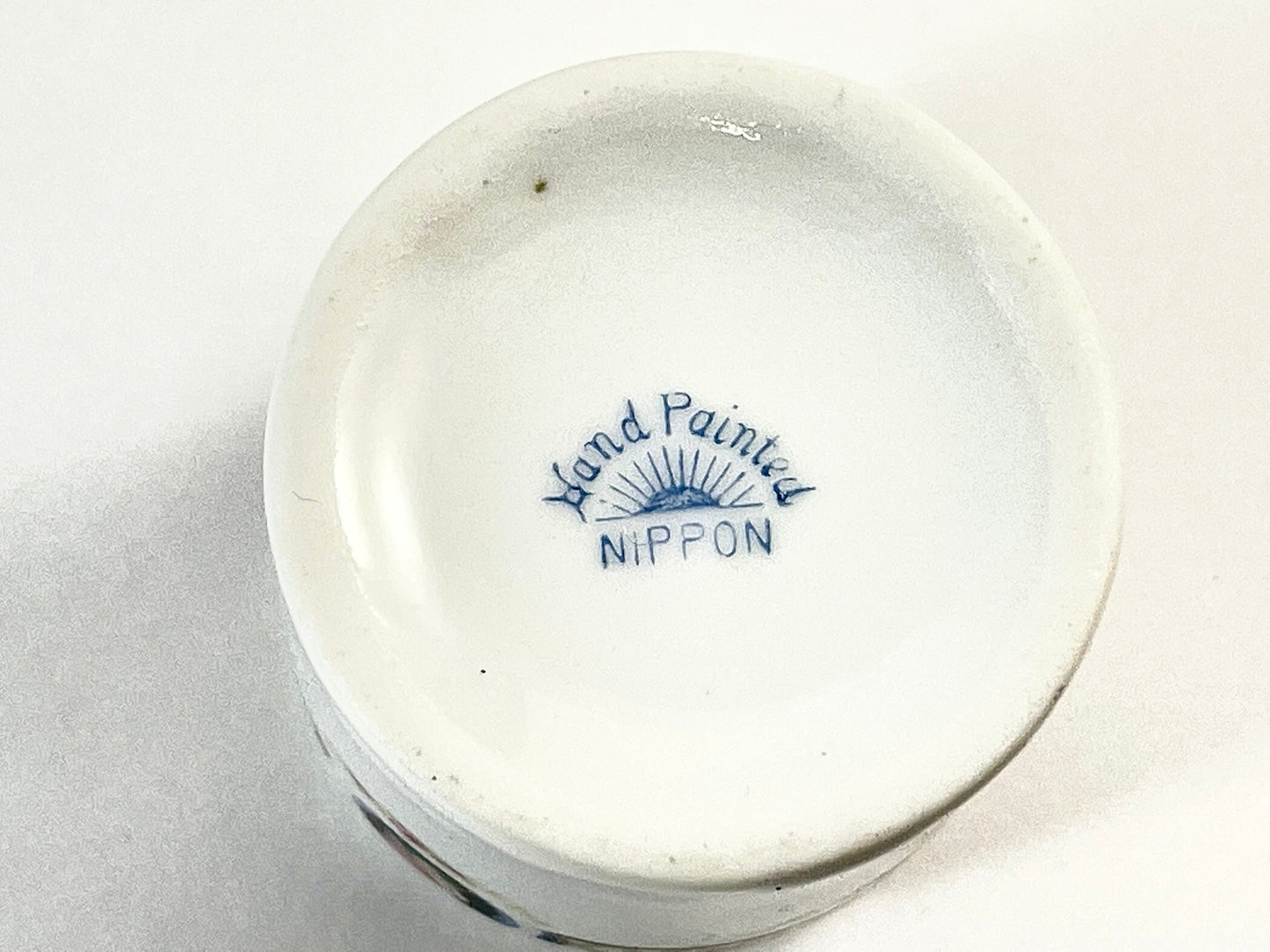 Test product-Antique Hand-painted Nippon Salt Pepper Condiment Set, Missing Spoon, Circa 1891-1921