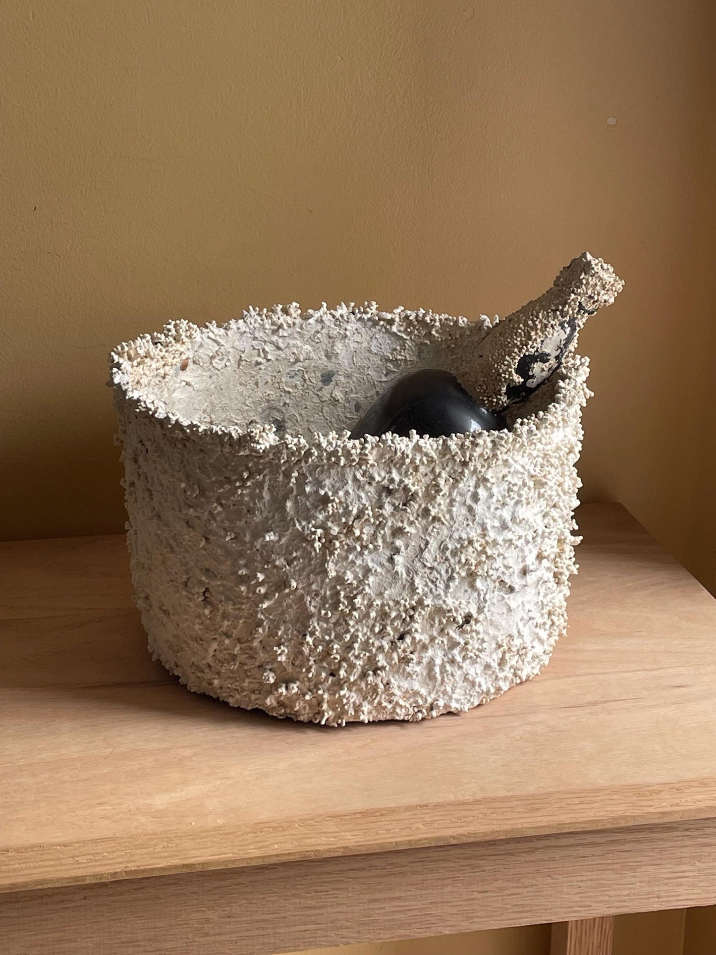 Large Coral Encrusted Undersea Aluminum Pot