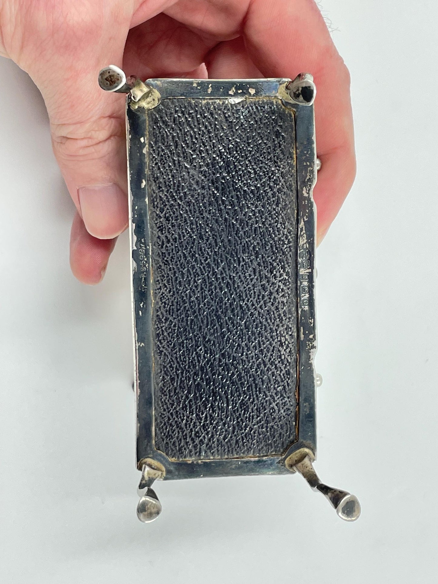 Edwardian Sterling Silver Trinket Jewelry Box, Engraved Empire Day May 24, 1914, Hallmarked Birmingham England 1913, 164 grams