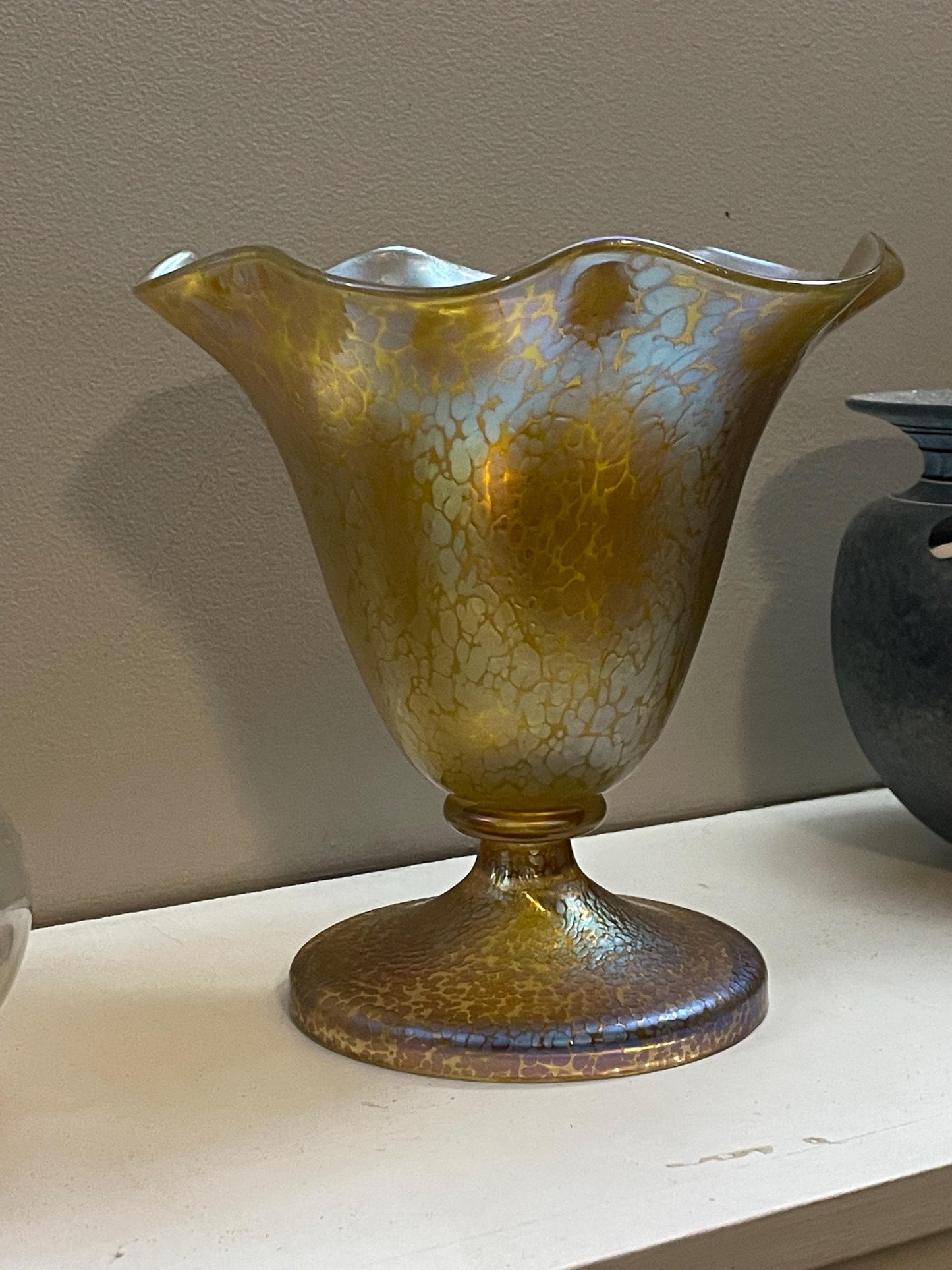 Loetz Candia Papillon Vase, Czech Art Glass Vase