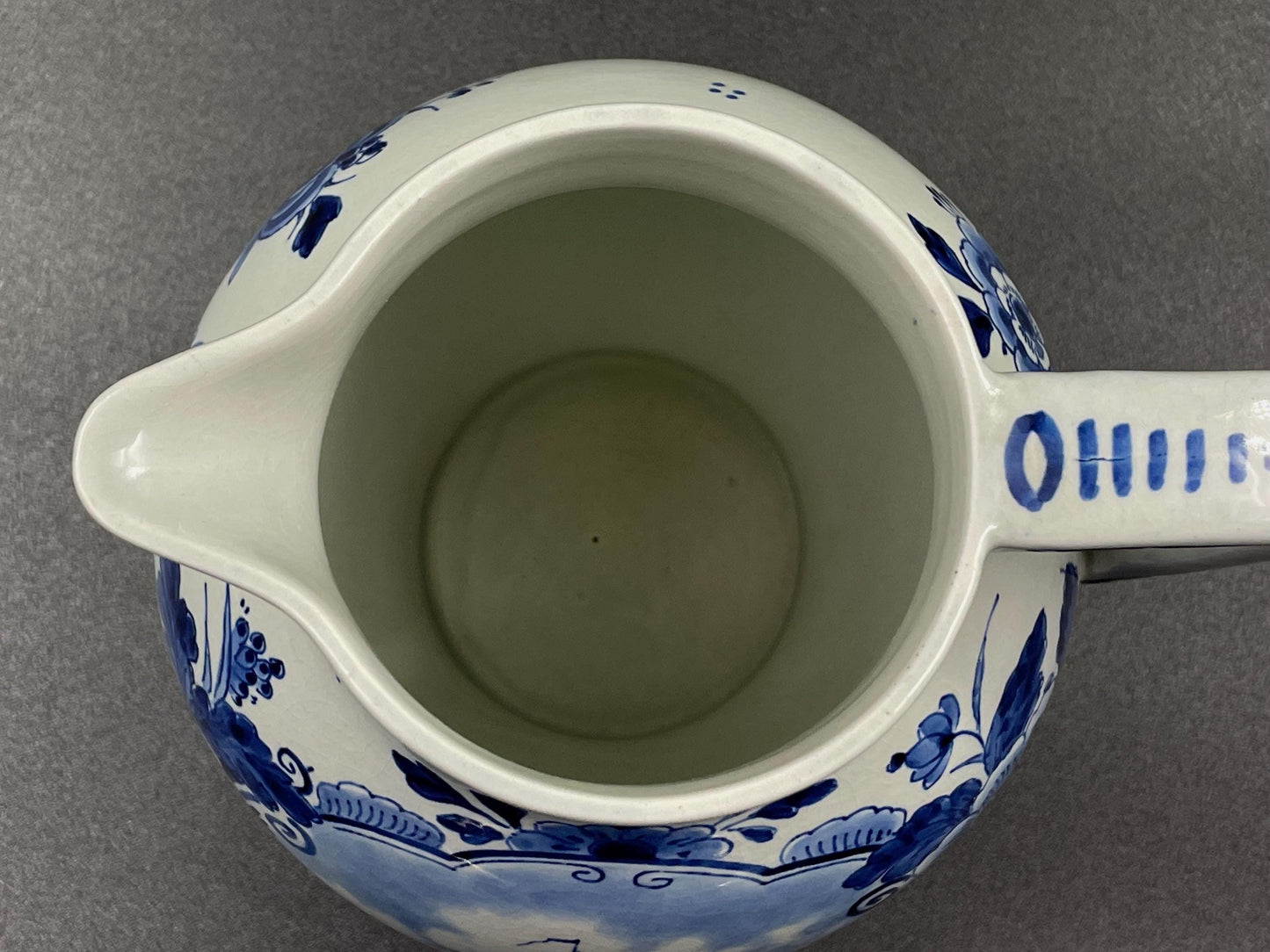 1938 Royal Delft Hand Painted Jug/Pitcher, De Koninklijke Porceleyne Fles, Blue and White Dutch Pottery
