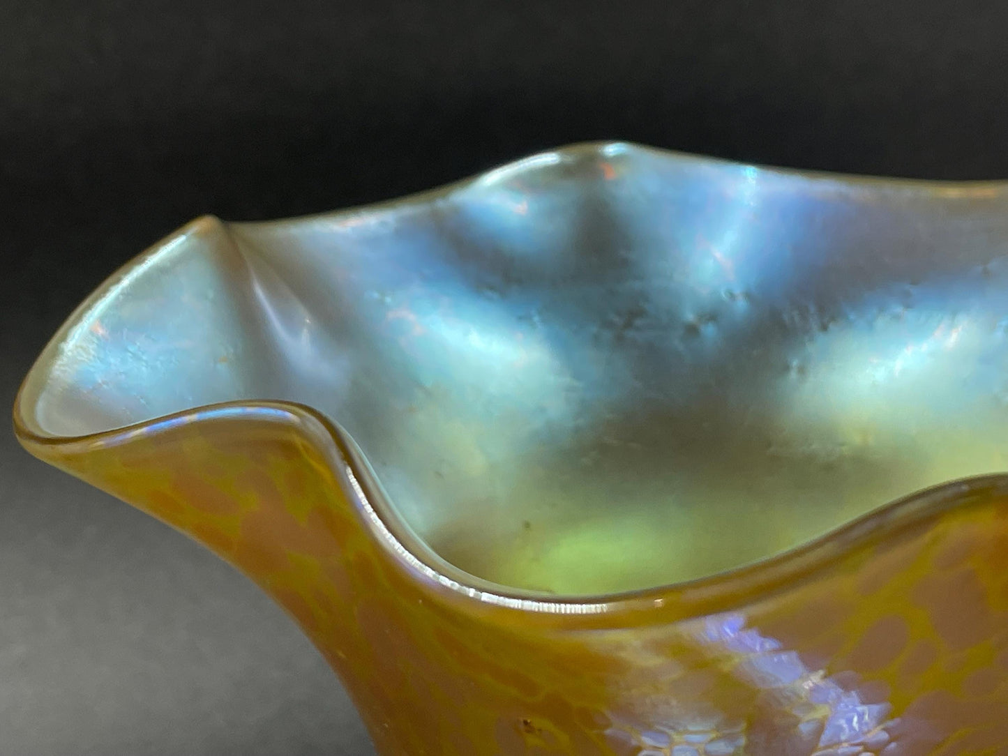 Loetz Candia Papillon Vase, Czech Art Glass Vase
