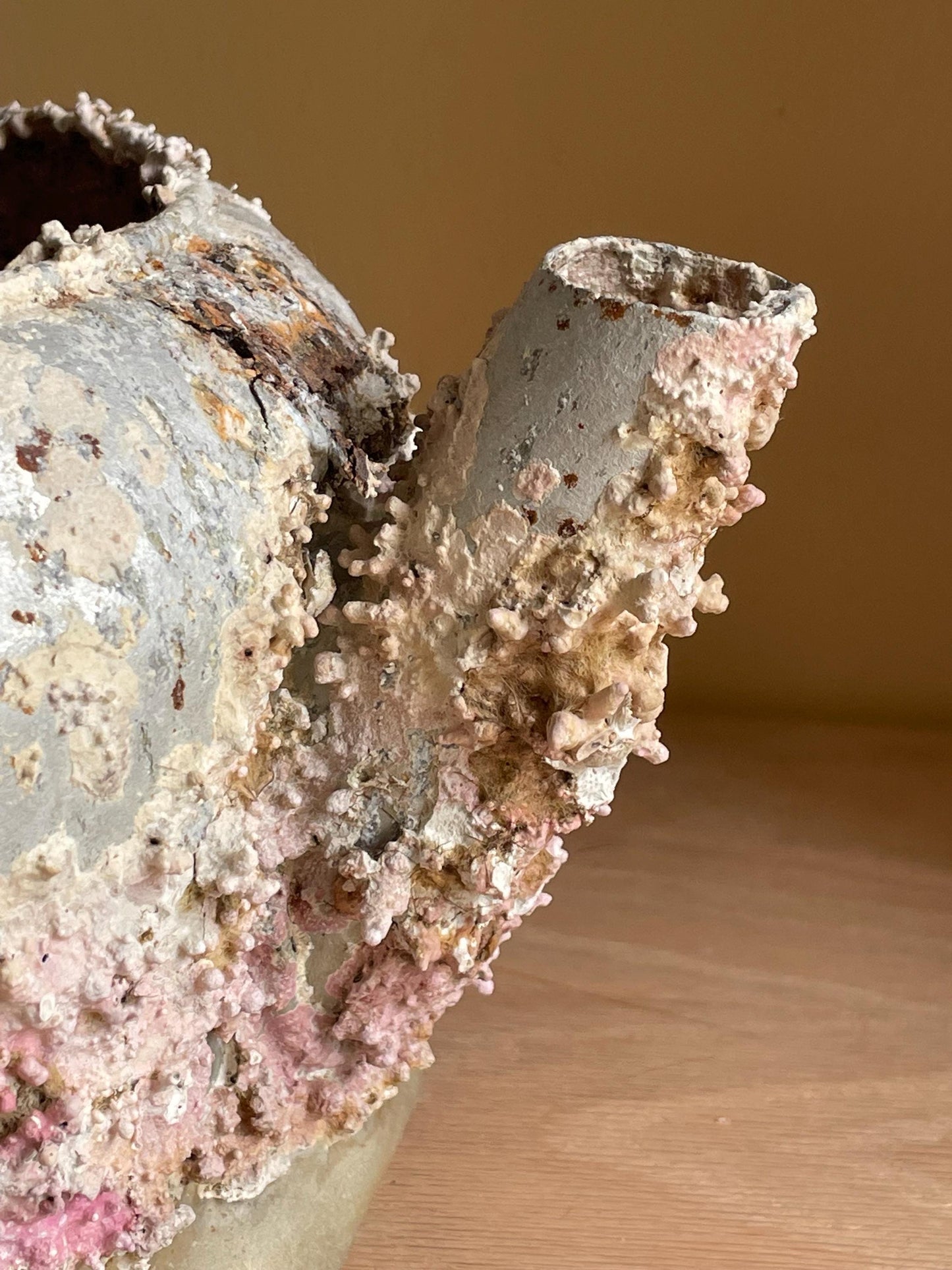 Coral Encrusted Undersea Alminum Kettle Very Rustic