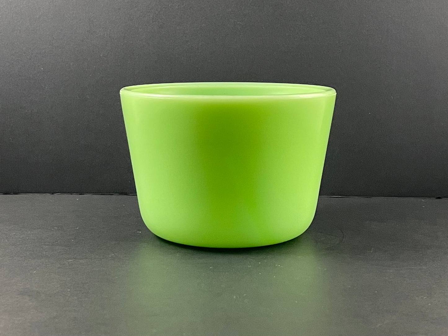 McKee Jadeite Uranium 5" Refrigerator Dish/Canister, Without Lid, 1930s