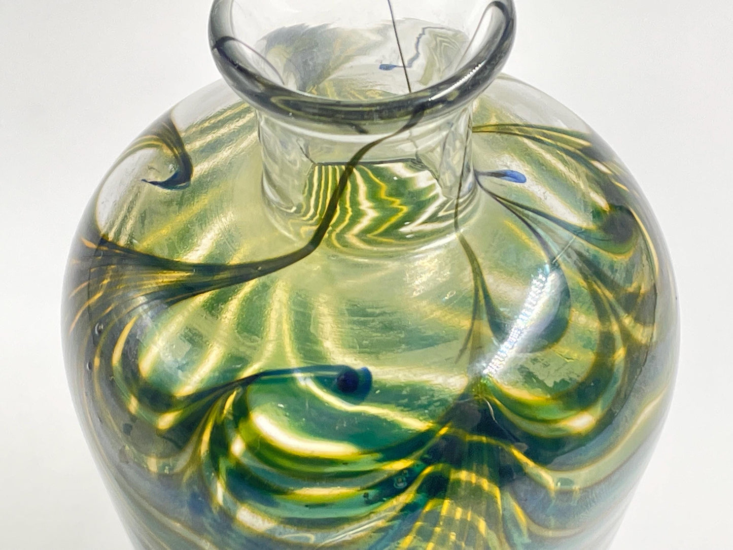 Signed Robert Held Skookum Art Glass Vase, 1980s Canadian Art Glass