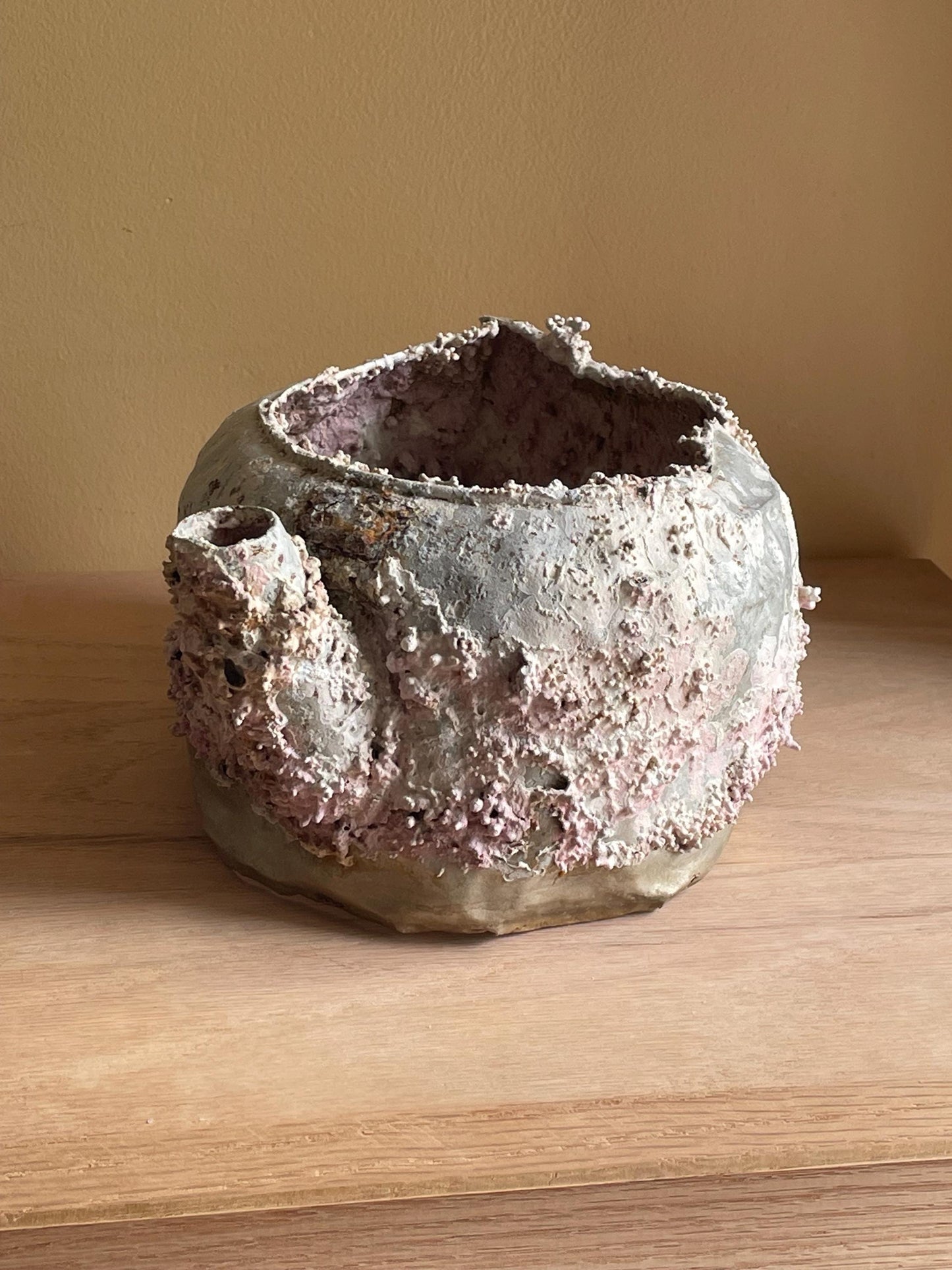Coral Encrusted Undersea Alminum Kettle Very Rustic