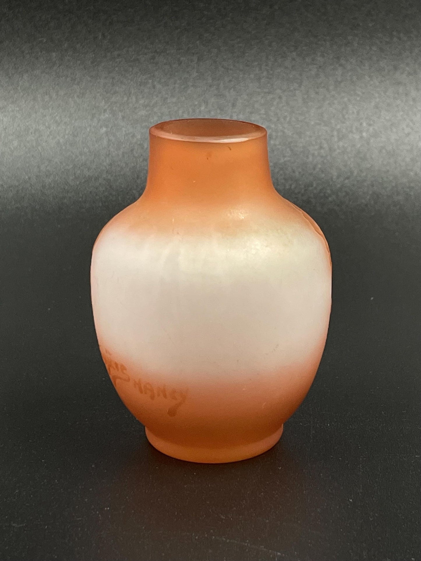 Antique French Cameo Vase Charles Vessiere Nancy, Miniature Cabinet Vase 3”