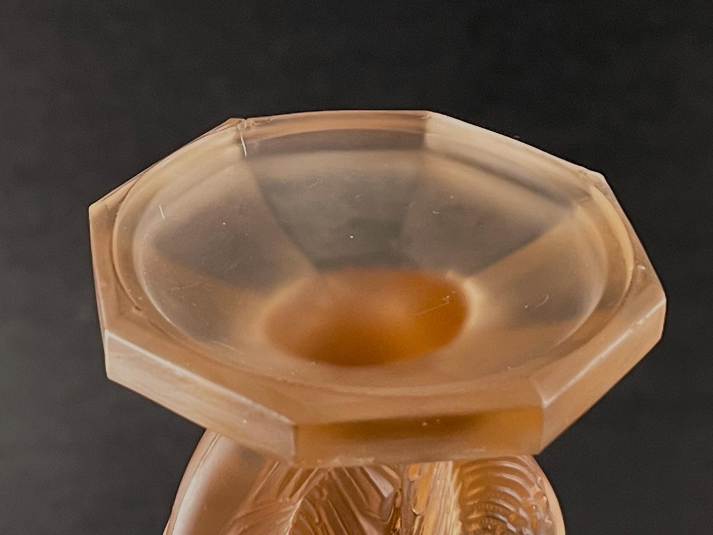 Josef Feigl Turtle Dove Trumpet/Bud Vase 6-1/4", Libochovice Glassworks Czechoslovakia, 1930s
