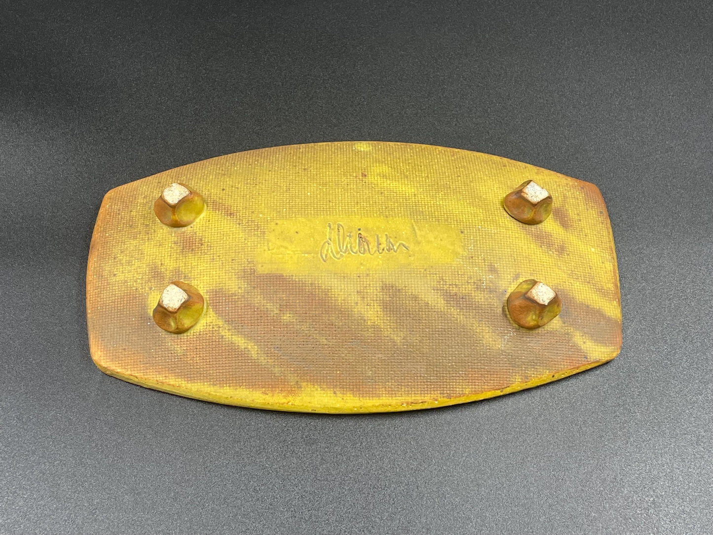 Vintage Footed Pottery Ash Tray or Trinket Dish