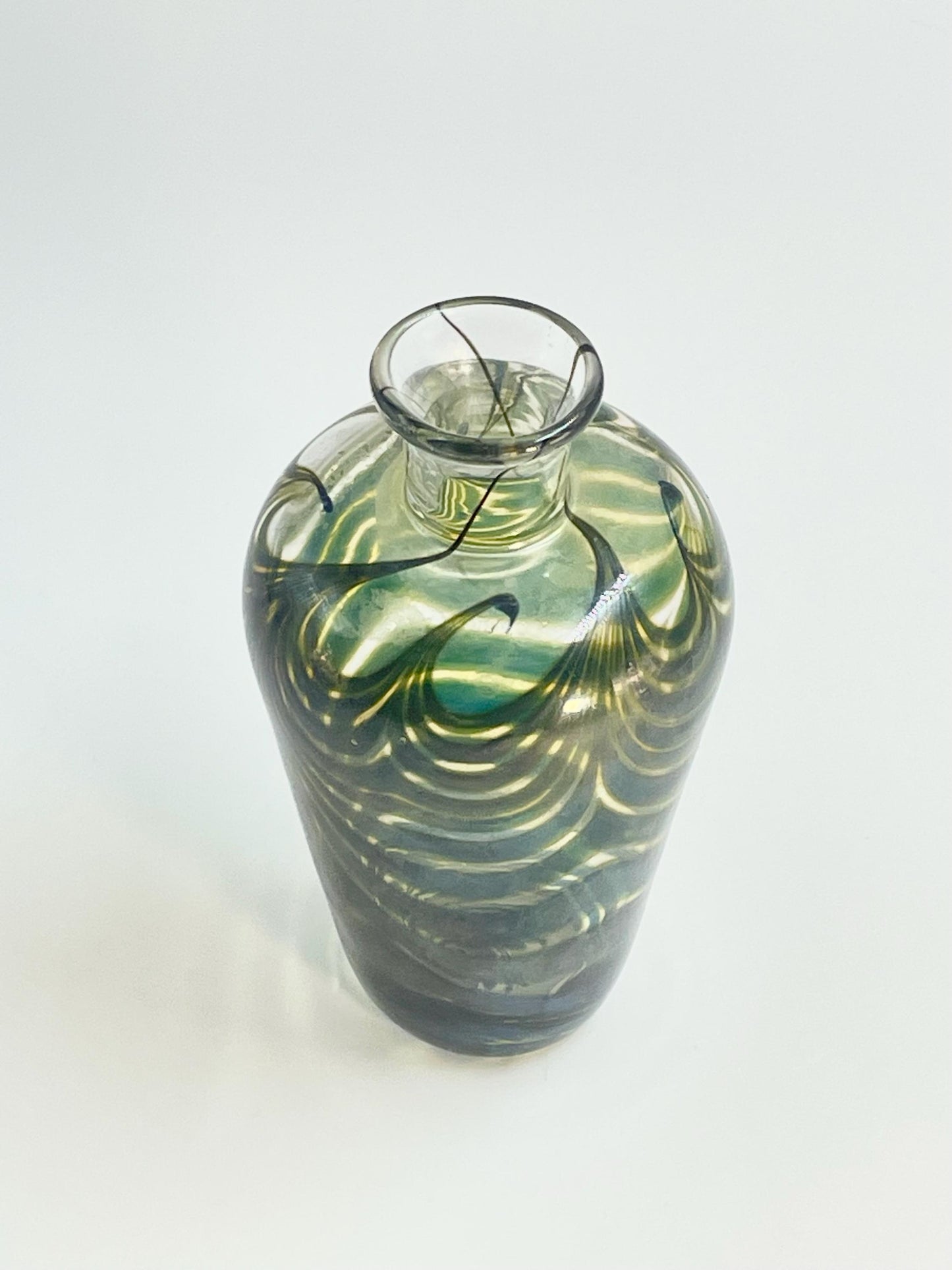 Signed Robert Held Skookum Art Glass Vase, 1980s Canadian Art Glass