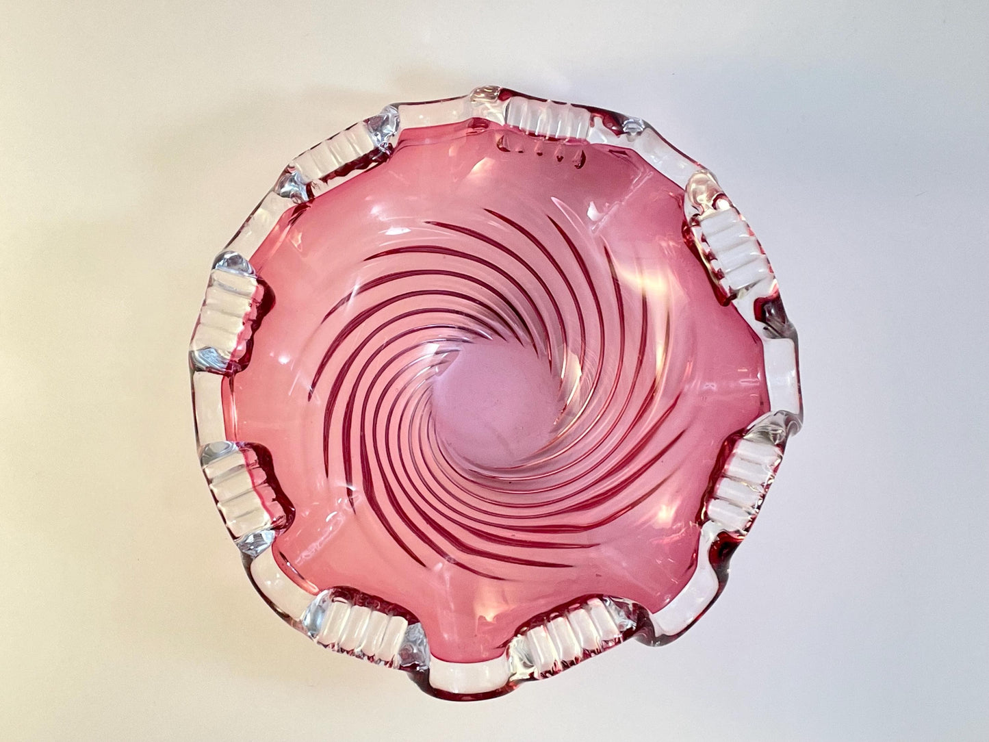 Chalet Pink Cranberry Ashtray / Candy Dish 1960s