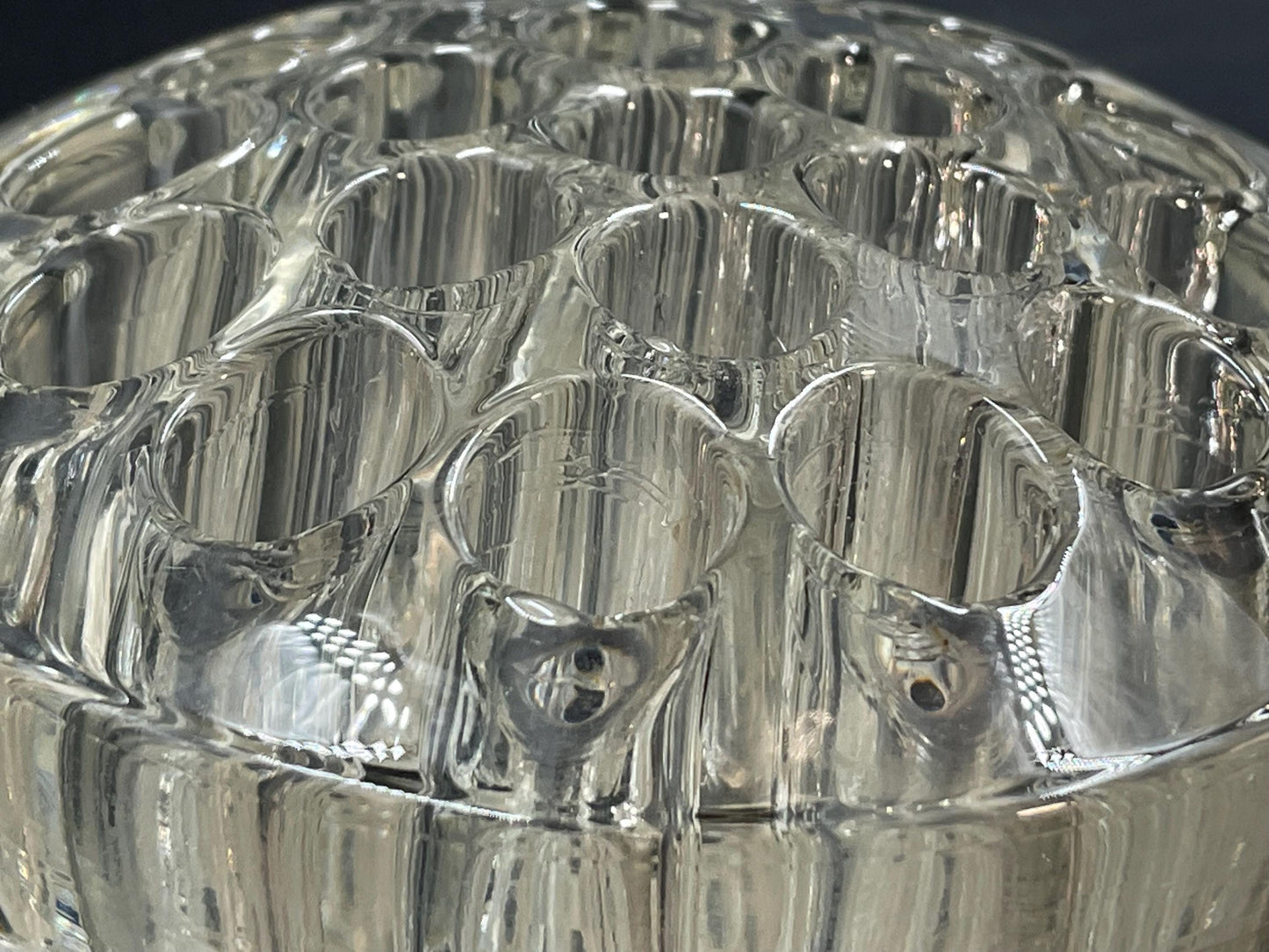 Apex England Silverplated Bowl and Glass Flower Frog