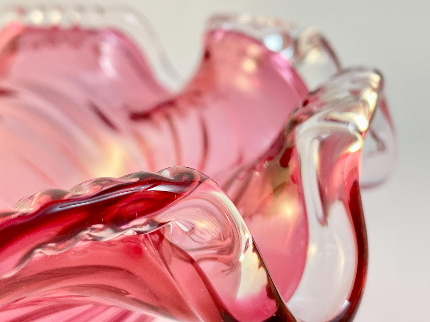Chalet Pink Cranberry Ashtray / Candy Dish 1960s