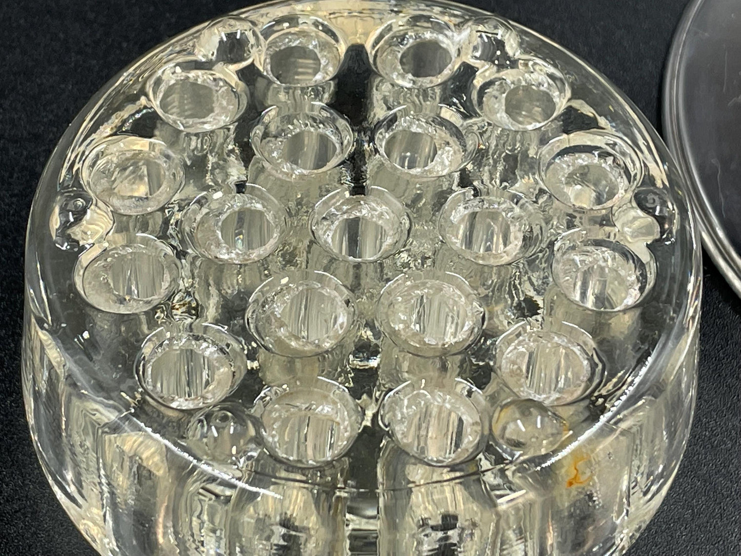 Apex England Silverplated Bowl and Glass Flower Frog