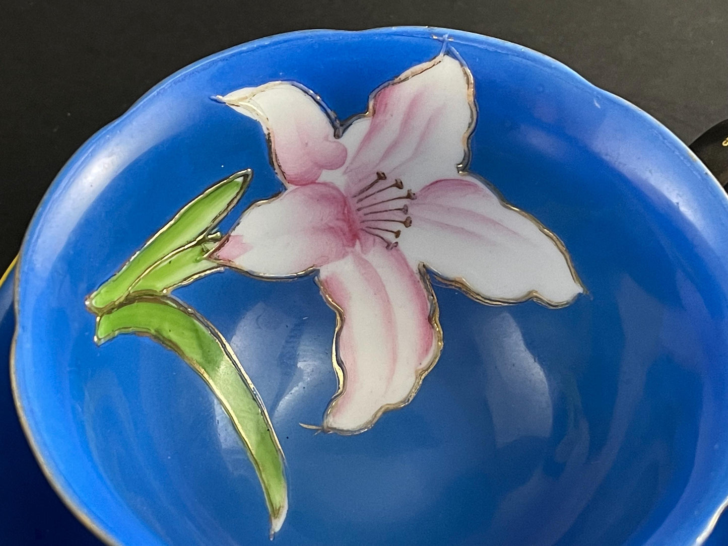 Princess China Occupied Japan Teacup And Saucer, Floral Pattern, 1945-1952