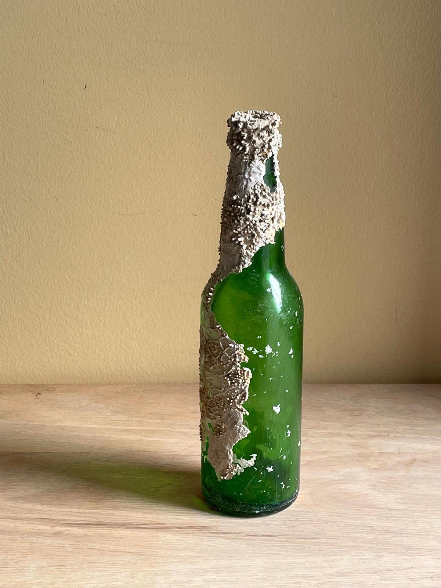 Coral Encrusted Undersea Green Pop/Soda Bottle