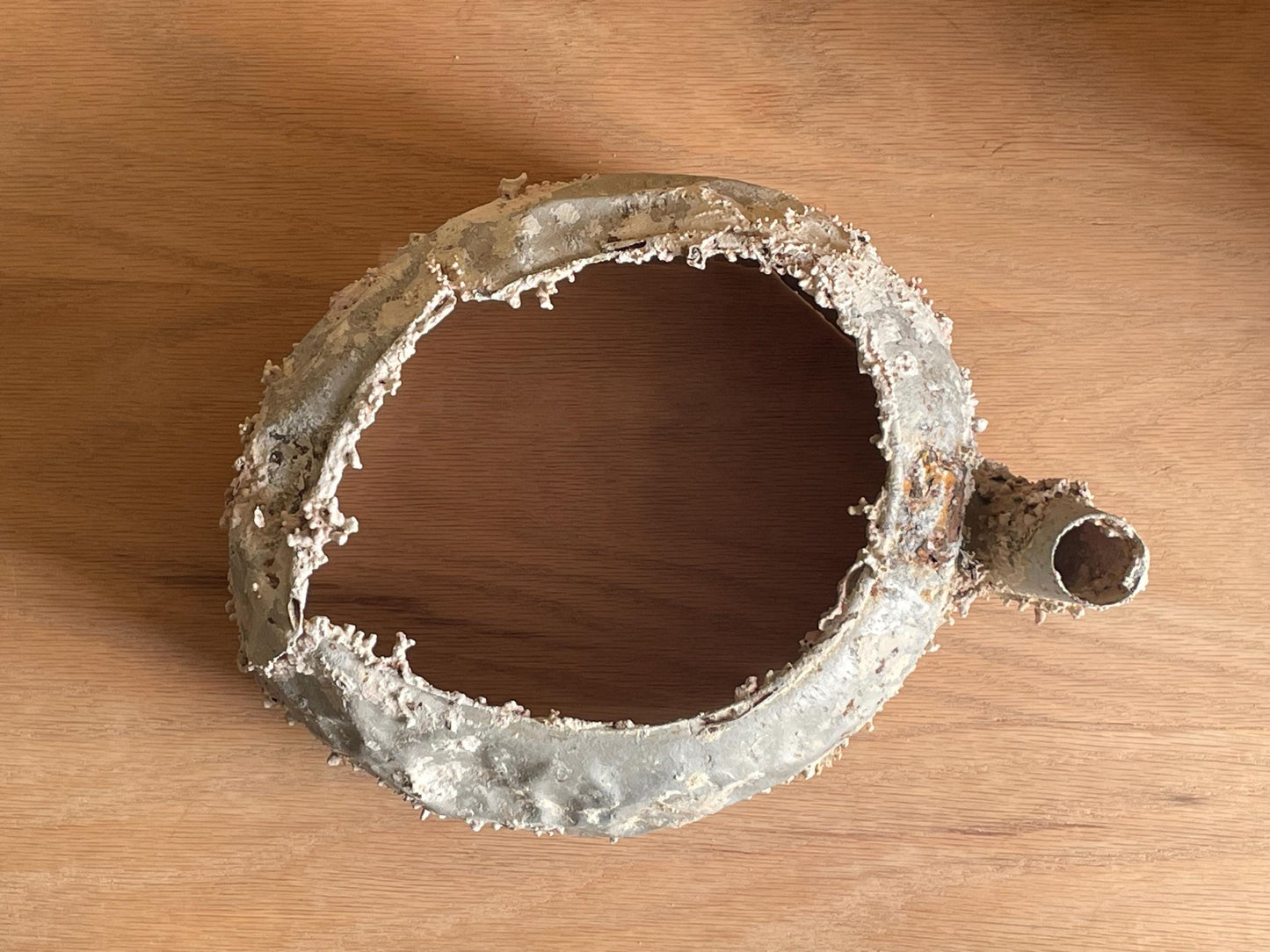 Coral Encrusted Undersea Alminum Kettle Very Rustic