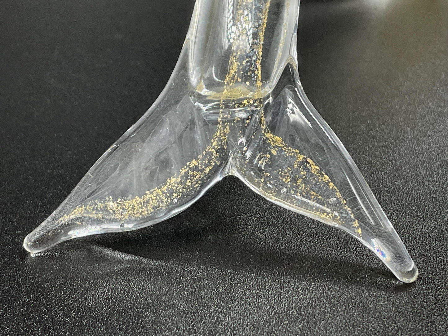 Murano Aventurine Art Glass Dolphin Figurine for Oggetti
