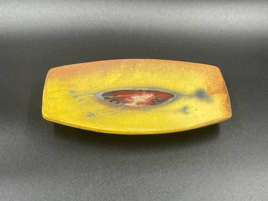 Vintage Footed Pottery Ash Tray or Trinket Dish