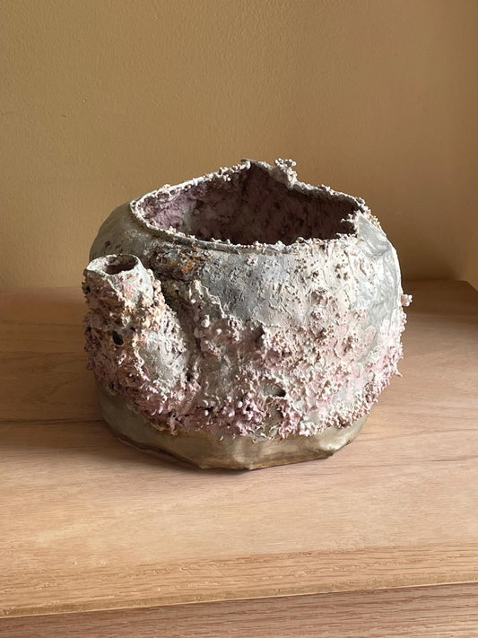 Coral Encrusted Undersea Alminum Kettle Very Rustic