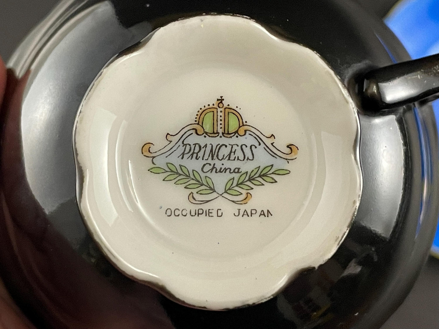 Princess China Occupied Japan Teacup And Saucer, Floral Pattern, 1945-1952