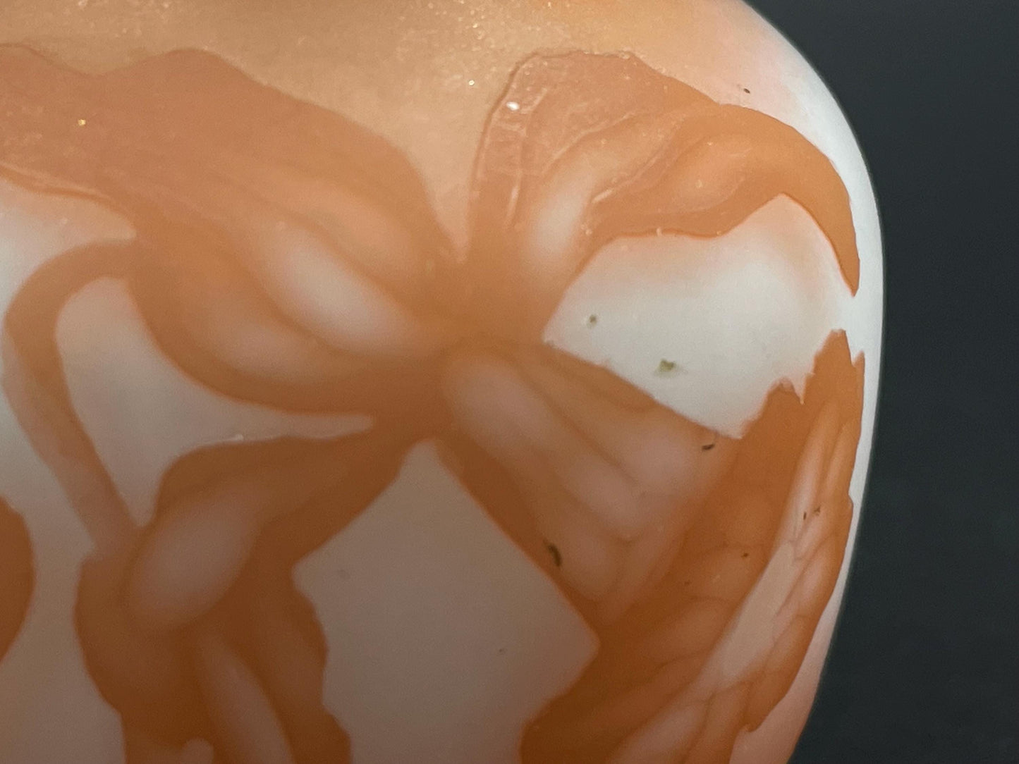 Antique French Cameo Vase Charles Vessiere Nancy, Miniature Cabinet Vase 3”
