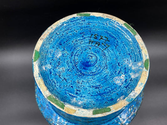 Large Vintage Italian Vase, Aldo Londi Rimini Blu Vase for Bitossi Ceramiche Italy, Model 1577