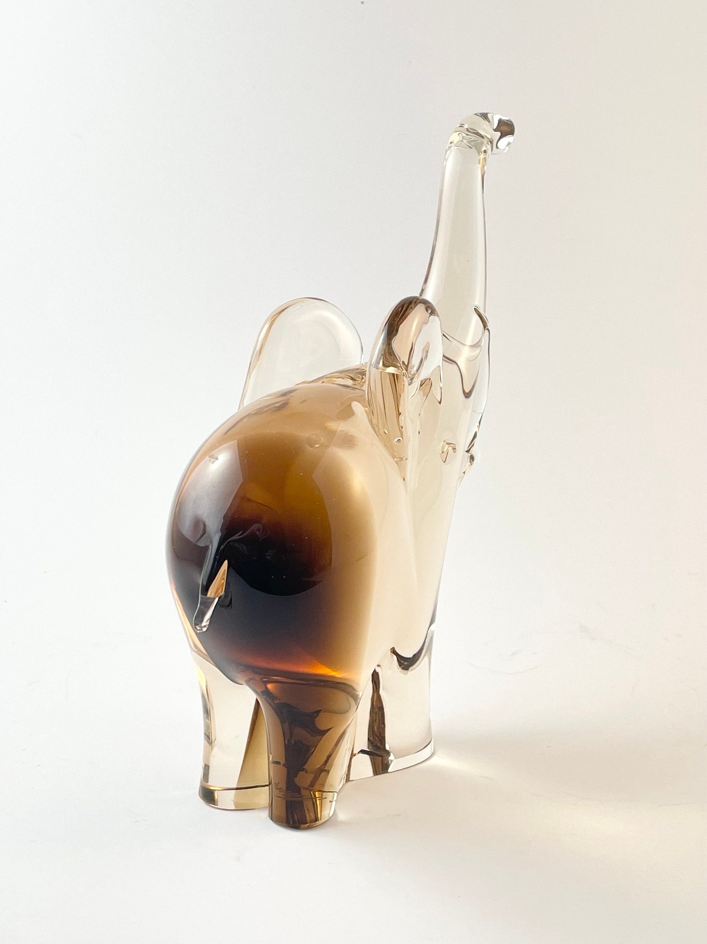 Murano Glass Elephant, Stickered/Signed V. Nason & C, Murano, Italy, Circa 1989-2001