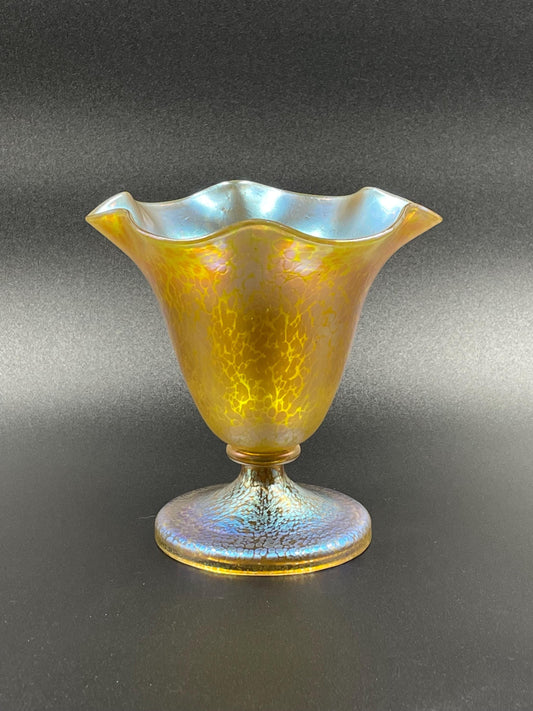 Loetz Candia Papillon Vase, Czech Art Glass Vase