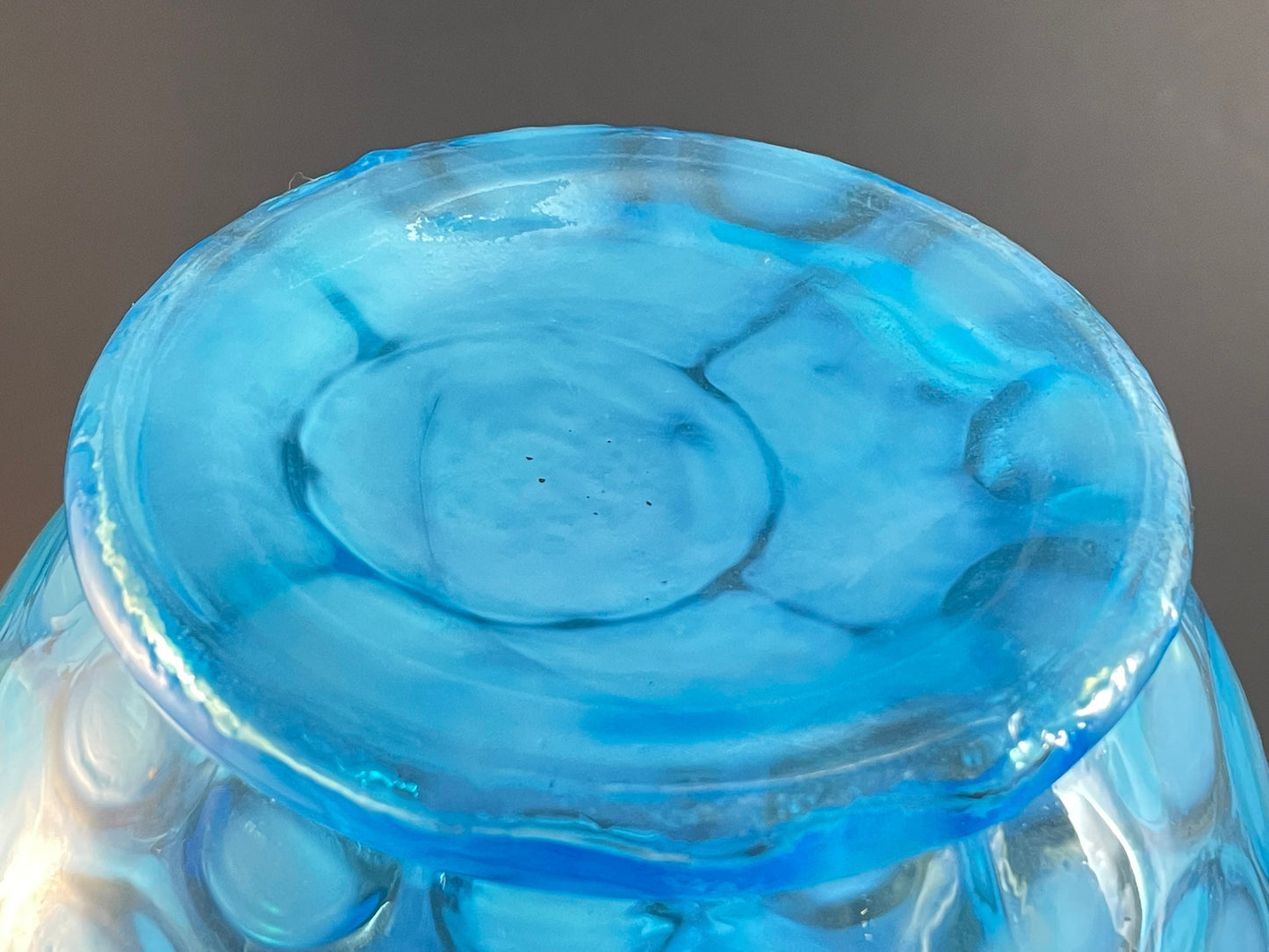 Antique Jefferson Blue Opalescent Coinspot Lemonade/Water Pitcher No 0180 Circa 1905, EAPG