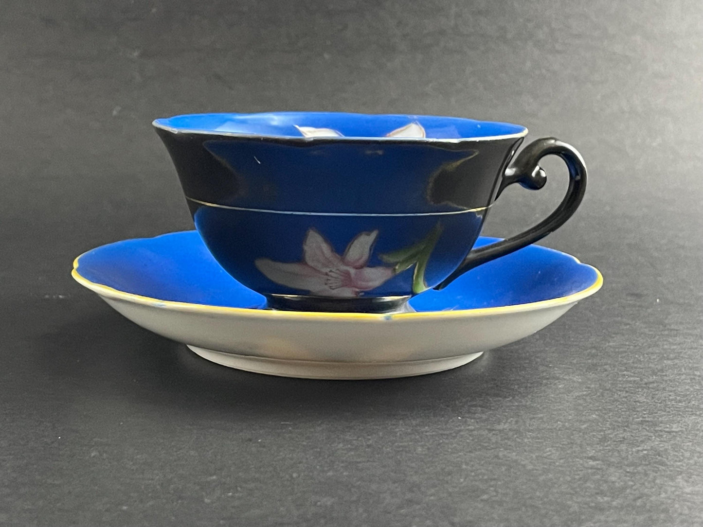Princess China Occupied Japan Teacup And Saucer, Floral Pattern, 1945-1952