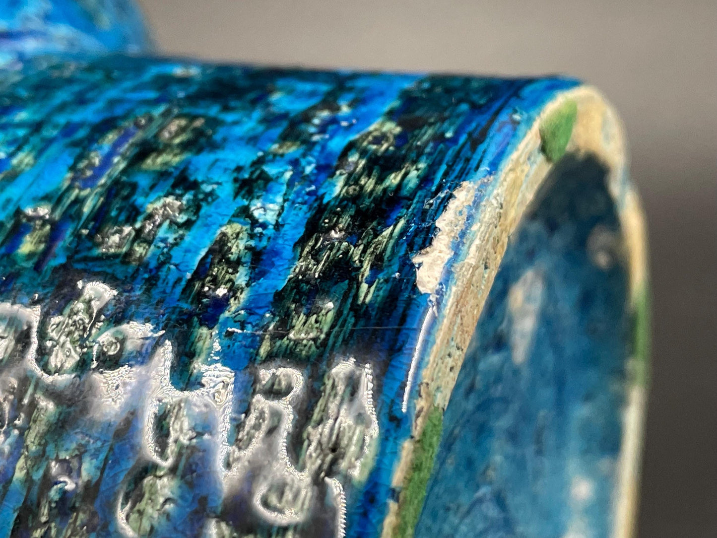 Large Vintage Italian Vase, Aldo Londi Rimini Blu Vase for Bitossi Ceramiche Italy, Model 1577