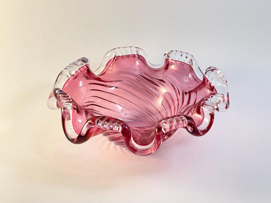 Chalet Pink Cranberry Ashtray / Candy Dish 1960s