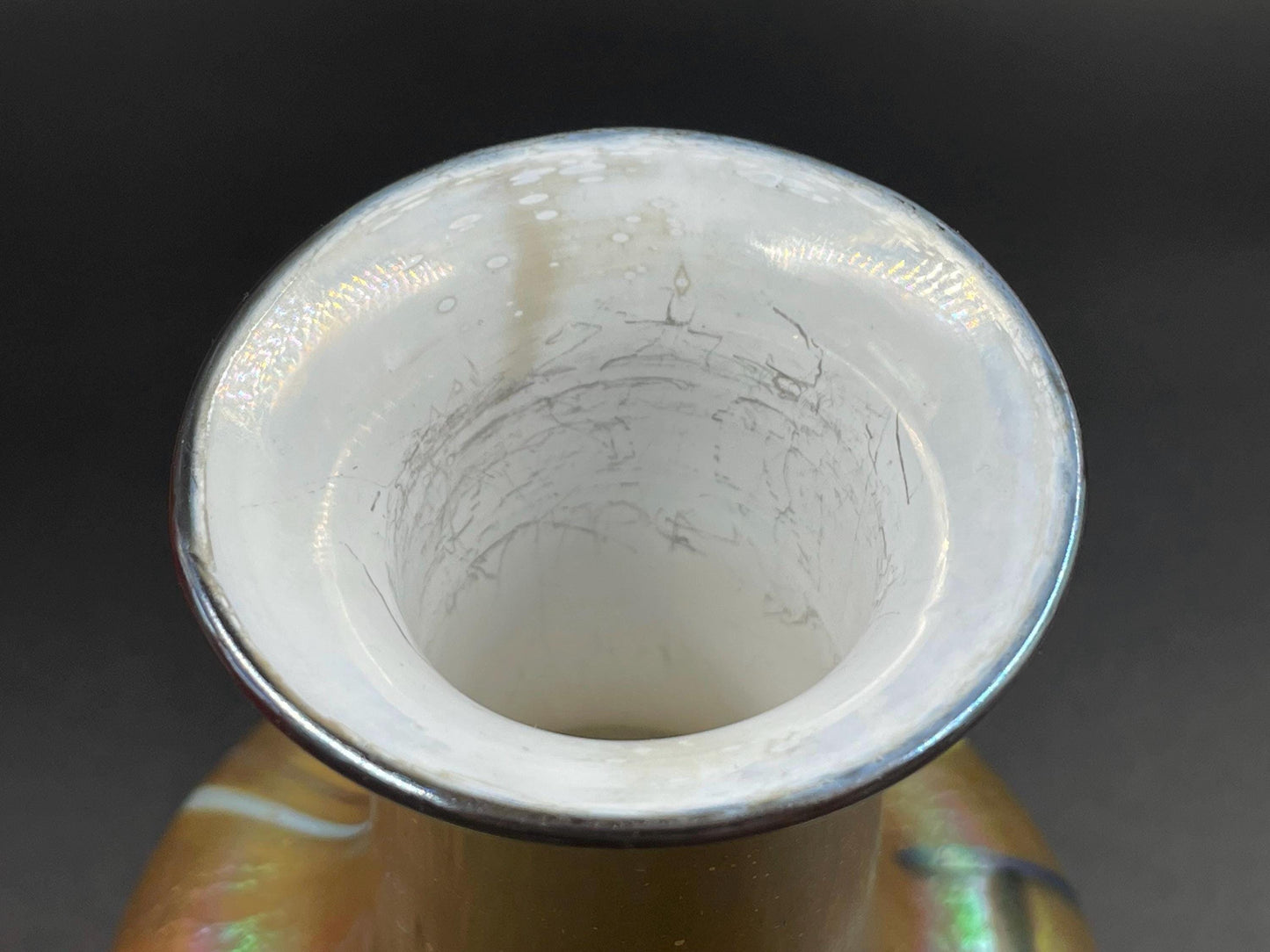 James W Norton Signed Iridescent Art Glass Vase, Jim Norton Glass Artist, Canadian Art Glass Vase
