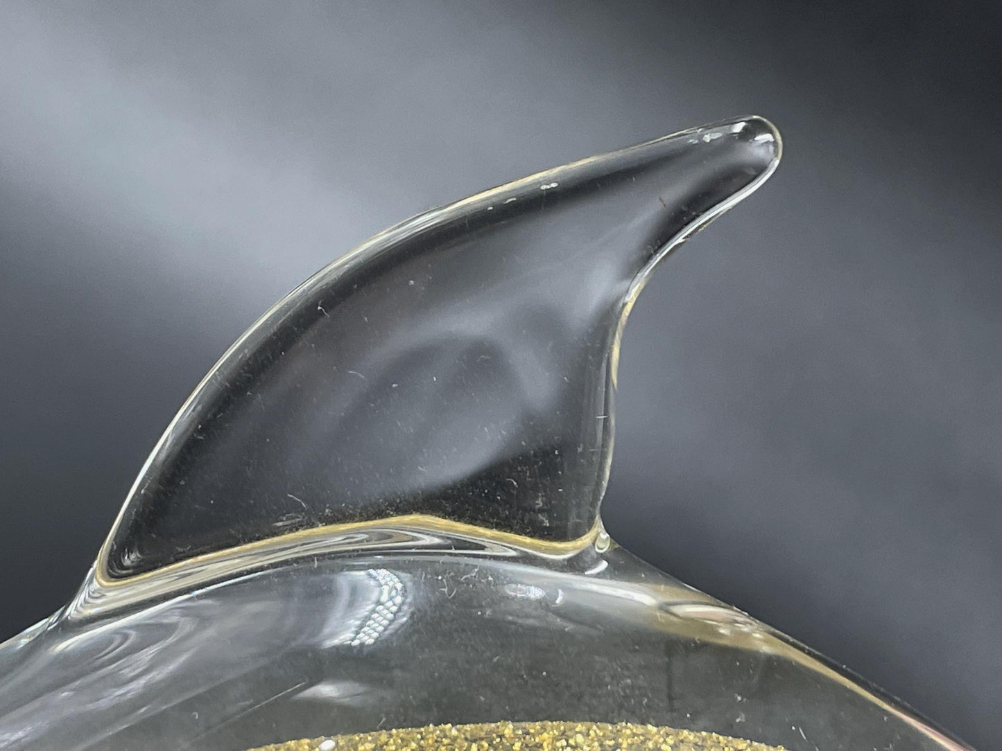 Murano Aventurine Art Glass Dolphin Figurine for Oggetti