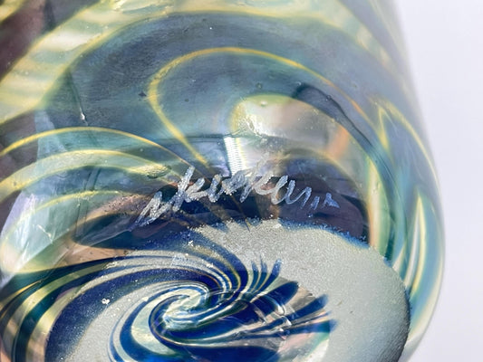 Signed Robert Held Skookum Art Glass Vase, 1980s Canadian Art Glass
