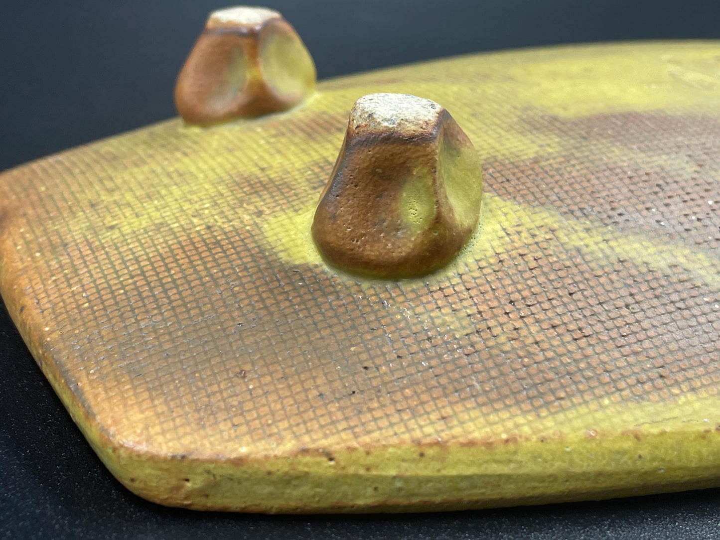 Vintage Footed Pottery Ash Tray or Trinket Dish